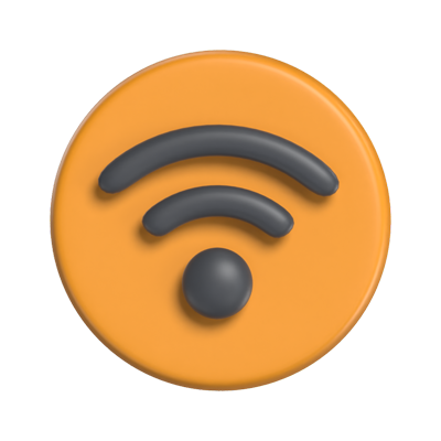 Wifi 3D Icon Model For UI 3D Graphic