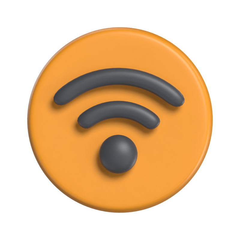 Wifi 3D Icono Modelo Para UI 3D Graphic