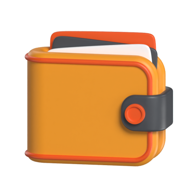 Wallet 3D Icon Model For UI 3D Graphic