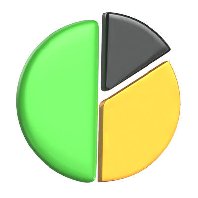  3D Pie Chart Visualizing Data Slices 3D Graphic