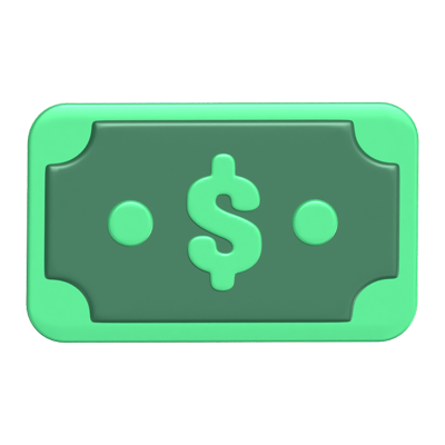 3D Dollar In Cash Navigating Financial Realms 3D Graphic