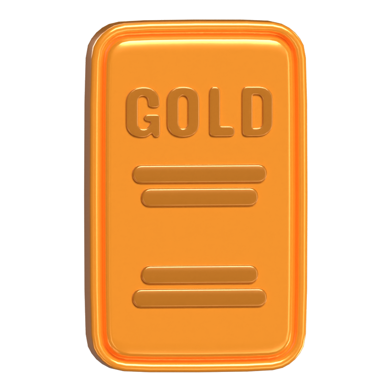 Gold Bar Majestic 3D Model