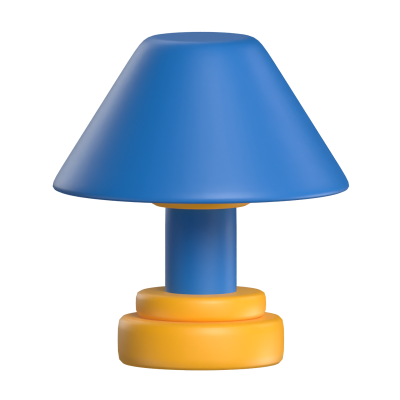 3D Nightstand Lamp Icon Model 3D Graphic