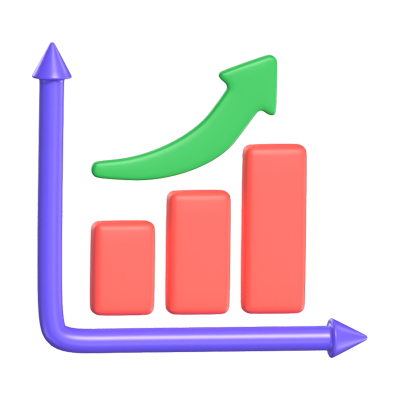 3D Analytics Chart Visualizing Data With Strategic Precision 3D Graphic