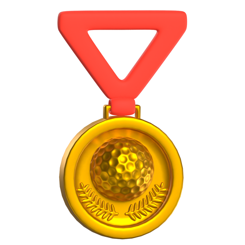 3D Golf Competition Medal 3D Graphic