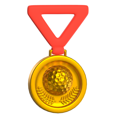3D Golf Competition Medal 3D Graphic