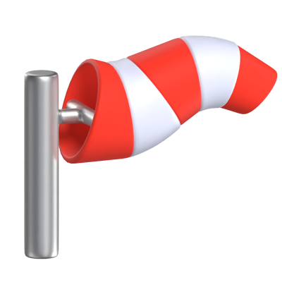 Windsock Golf 3D Icon Model With A Pole 3D Graphic