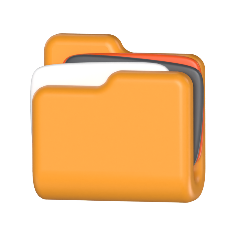 Folder 3D Icon Model For UI 3D Graphic