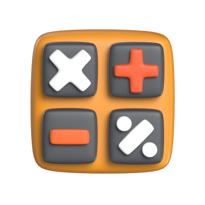 Calculator 3D Icon Model For UI 3D Graphic