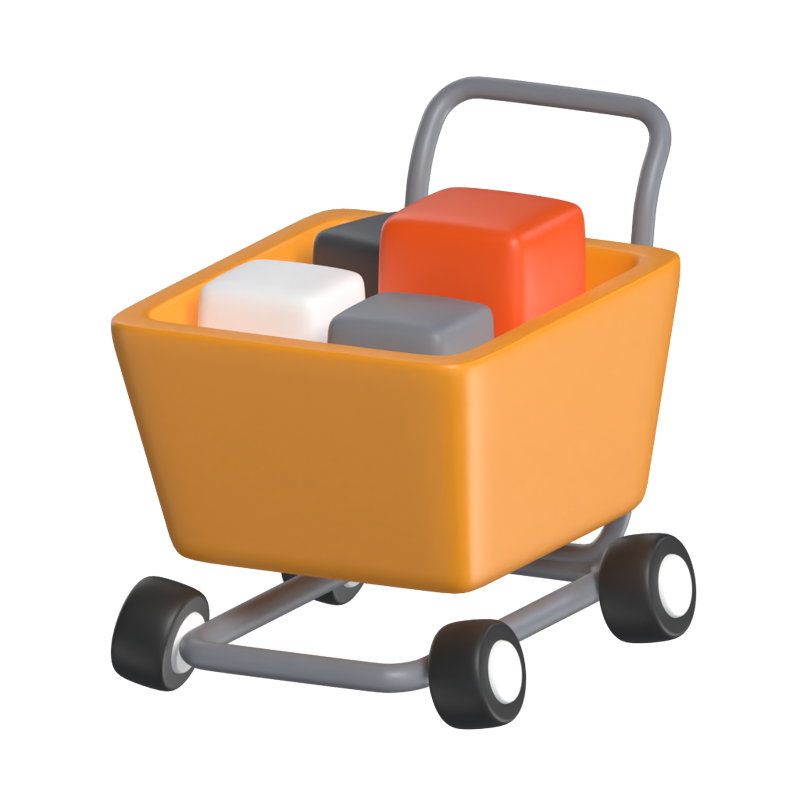 Shopping Apps 3D Icon Model For UI 3D Graphic