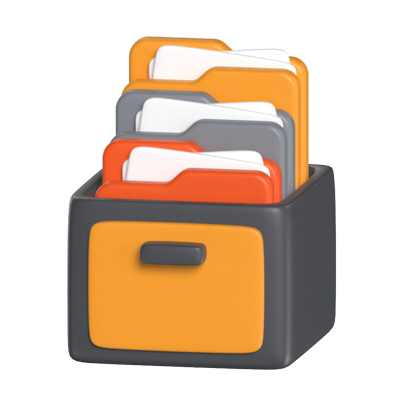 File Manager 3D Icon Model For UI 3D Graphic