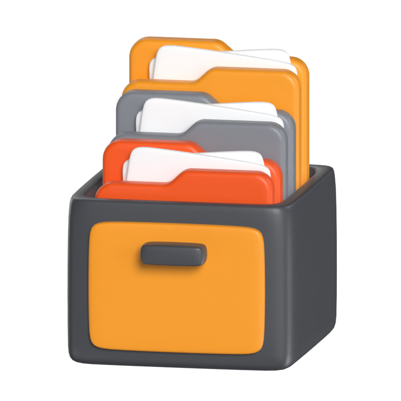 File Manager 3D Icon Model For UI 3D Graphic