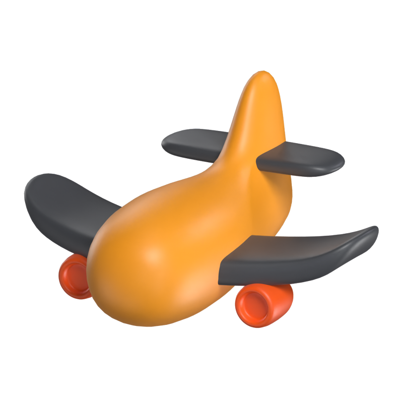 Modo Avión Modelo Icono 3D Para UI 3D Graphic