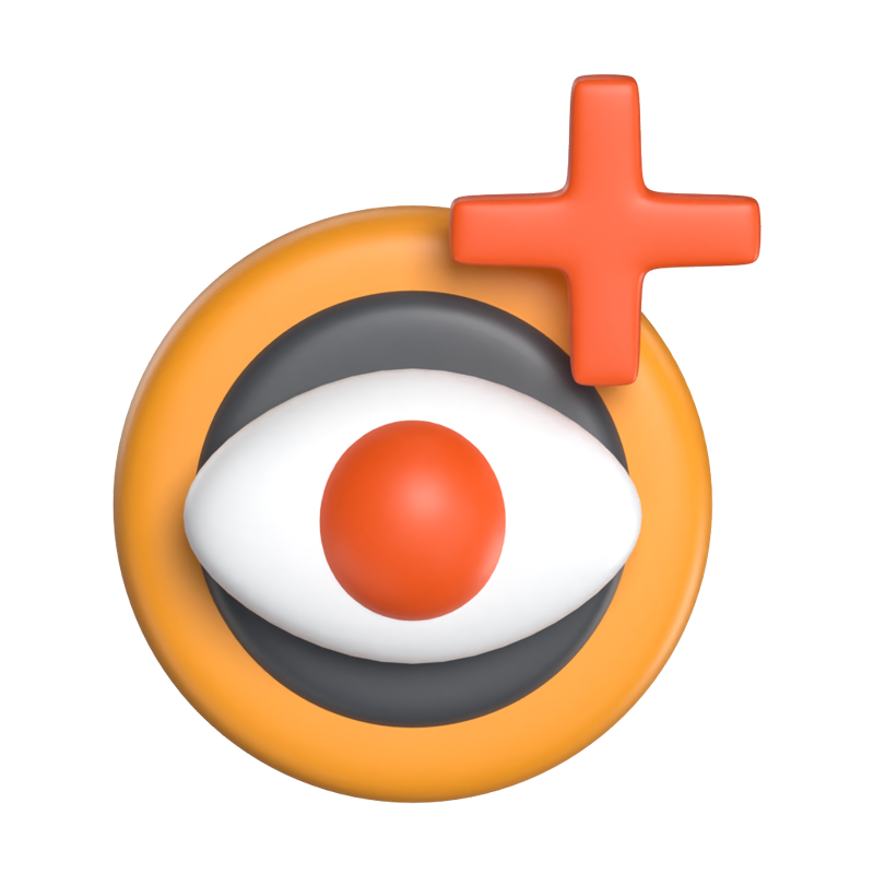 Eye Care 3D Icon Modell für UI 3D Graphic