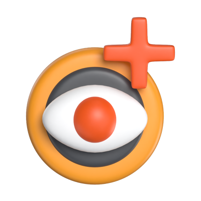 eye care 3d icon modell für ui 3D Graphic