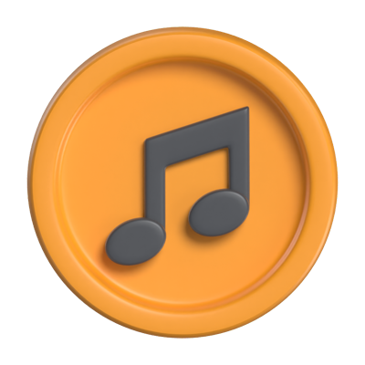 Music Player 3D Icon Model For UI 3D Graphic