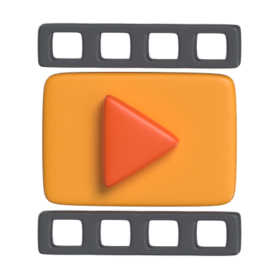 Video Player 3D Icon Modell für UI 3D Graphic