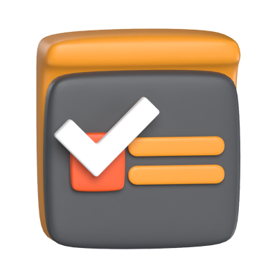 To Do List 3D Icon Model For UI 3D Graphic