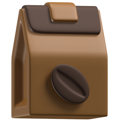 Coffee Bag 3D Icon Model 3D Graphic