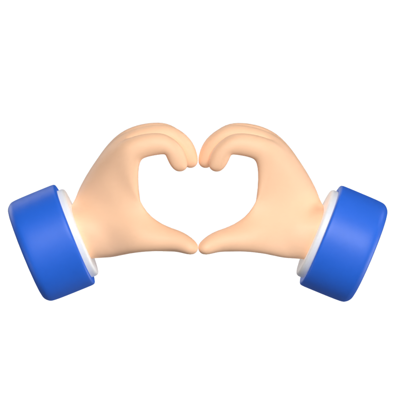 Heart Hands 3D Graphic