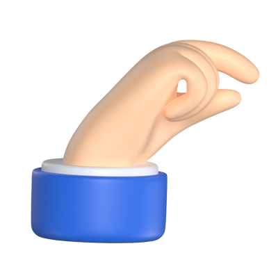 Pinching Hand 3D Graphic