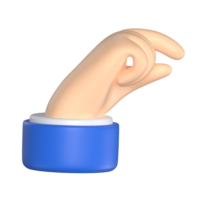 Pinching Hand 3D Graphic