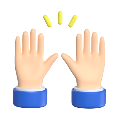 Celebration Hands 3D Graphic