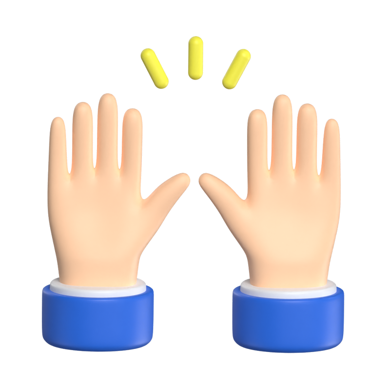 Celebration Hands 3D Graphic