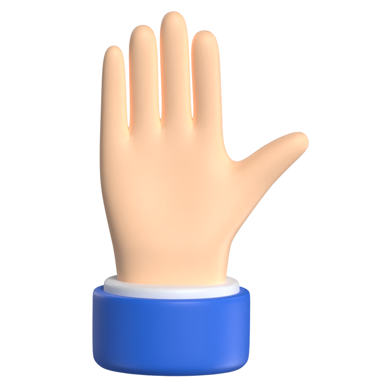 Erhobene Hand 3D Graphic