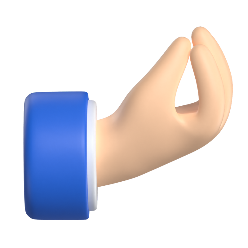 Pinched Fingers  3D Graphic