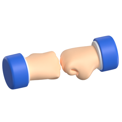 Double Facing Fist 3D Graphic
