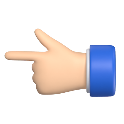 Backhand Pointing Left 3D Graphic
