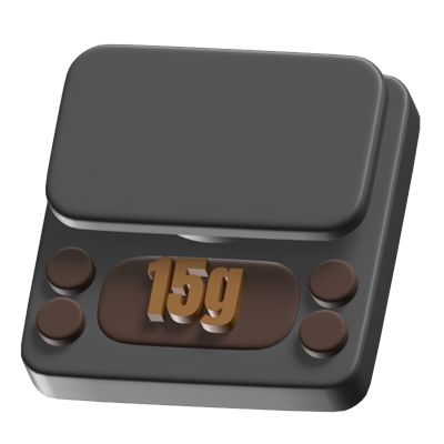 3D Coffee Weighing Scale 3D Graphic