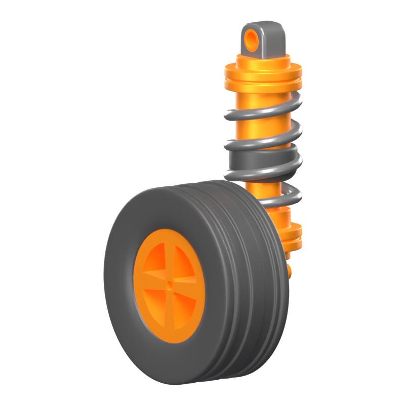 3D Car Suspension Icon 3D Graphic