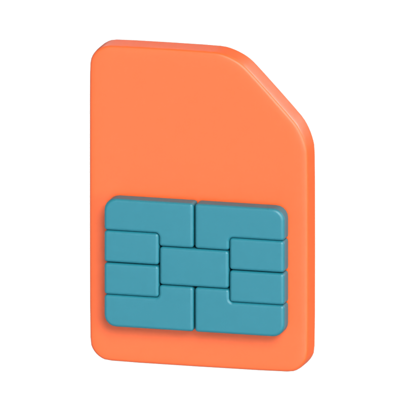 Sim Card 3D Graphic