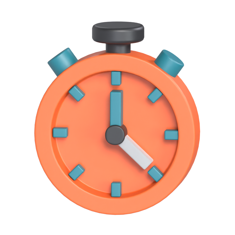 Stopwatch 3D Graphic