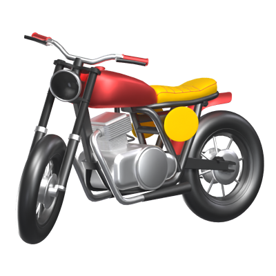 Motorcycle 3D Animated Icon 3D Graphic