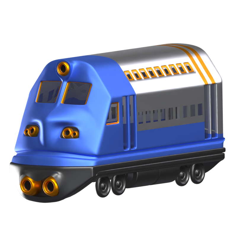 Train 3D Animated Icon 3D Graphic