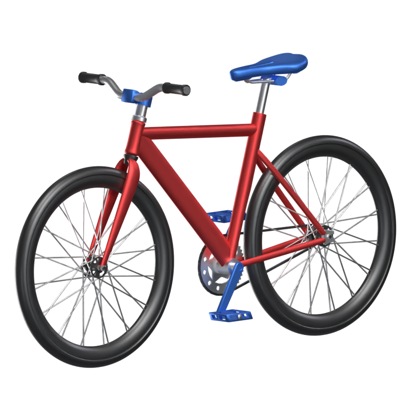 Fahrrad 3D Animierte Ikone 3D Graphic