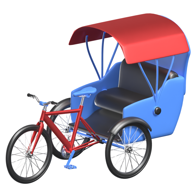 Icono animado Rickshaw 3D 3D Graphic