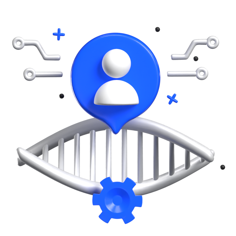 Genetic Engineering 3D Animated Icon 3D Graphic