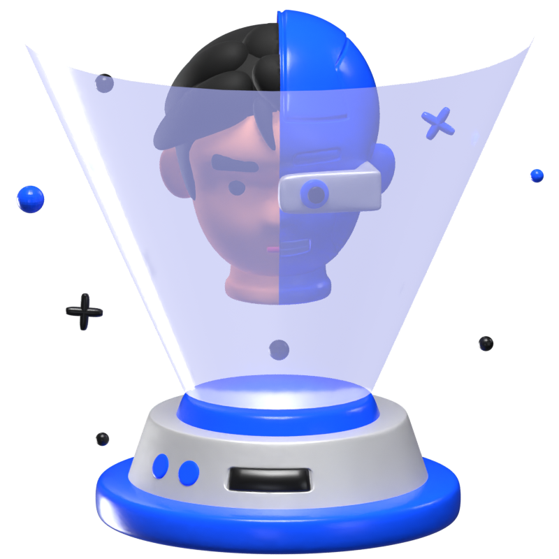 Icono animado holograma 3D 3D Graphic