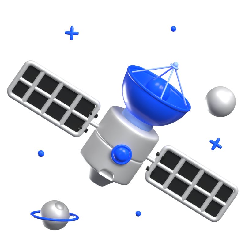 Satellite 3D Animated Model 3D Graphic