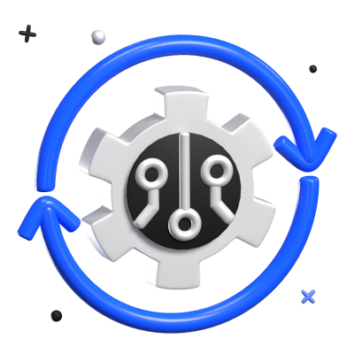 Automation 3D Animated Icon 3D Graphic