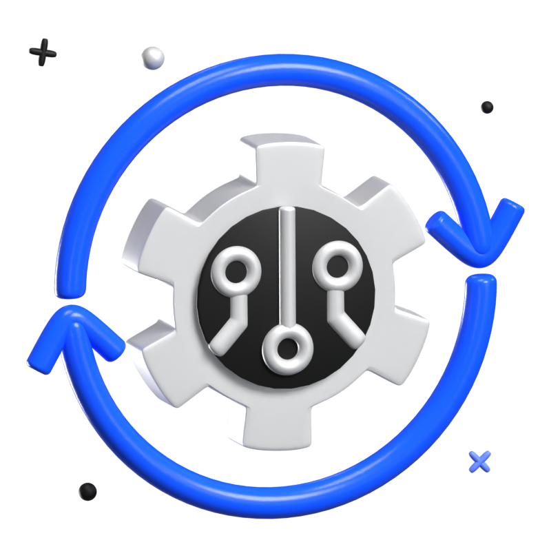 Automation 3D Animated Icon 3D Graphic