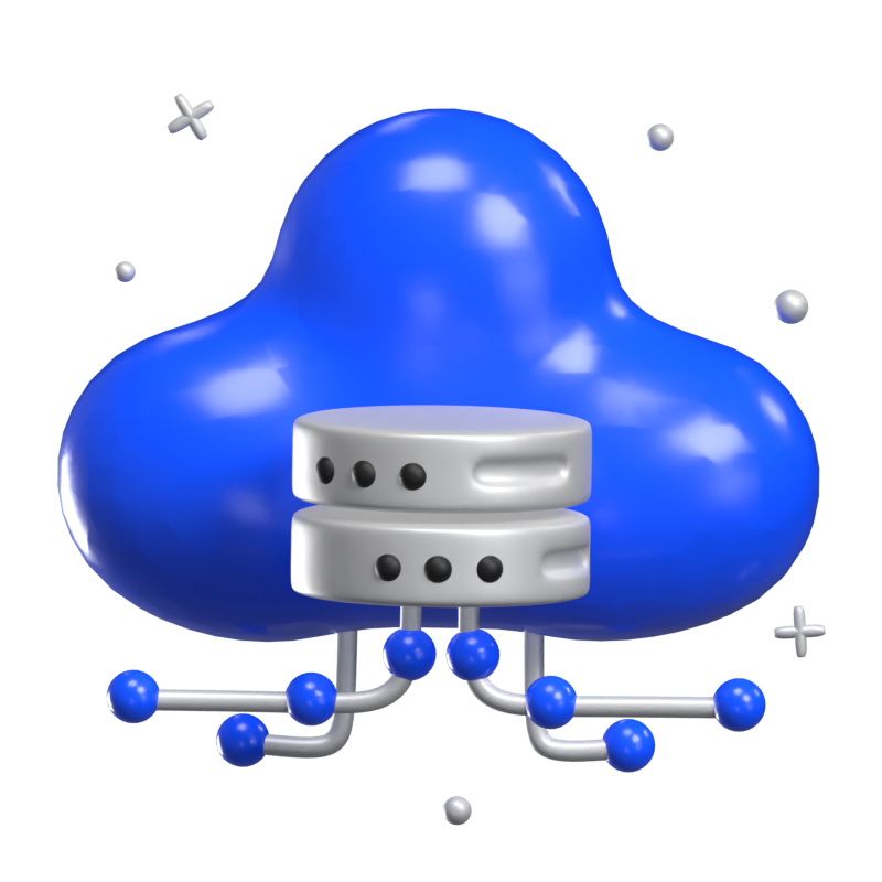 Icono animado en 3D de una nube 3D Graphic