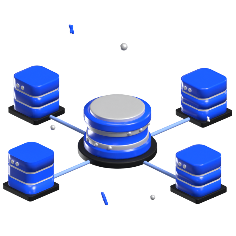 Blockchain 3D Animierte Ikone 3D Graphic