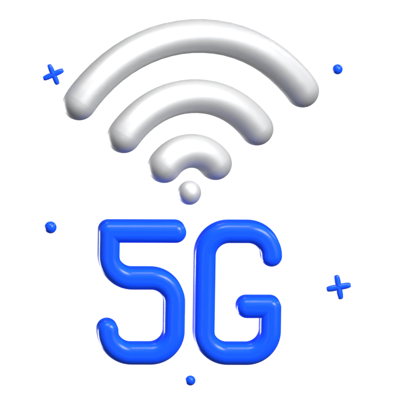 Señal 5G Icono animado en 3D 3D Graphic