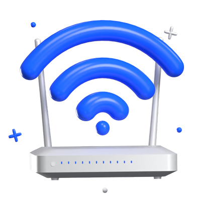 Wifi 3D Animated Icon 3D Graphic
