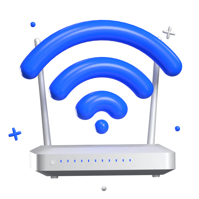 Wifi 3D Animated Icon 3D Graphic